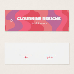 Pink Waves Kleidungsgröße Preis Hangtag Karte