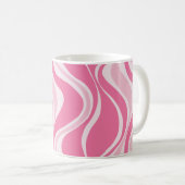 Pink Waves Mug Kaffeetasse (VorderseiteRechts)
