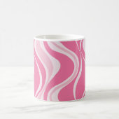 Pink Waves Mug Kaffeetasse (Mittel)