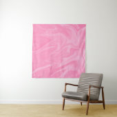 Pink Waves Painting | Beste minimale abstrakte Kun Wandteppich (Beispiel (Horizontal))