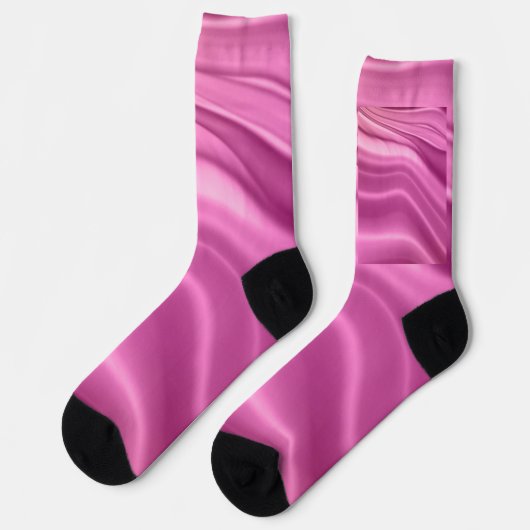 Pink Waves Pastell Abstrakt geometrisch Socken (Linkes Detail)