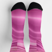 Pink Waves Pastell Abstrakt geometrisch Socken (Oben)