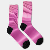 Pink Waves Pastell Abstrakt geometrisch Socken (Rechts)