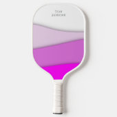 Pink Waves personalisieren Pickleball Schläger (Rückseite)