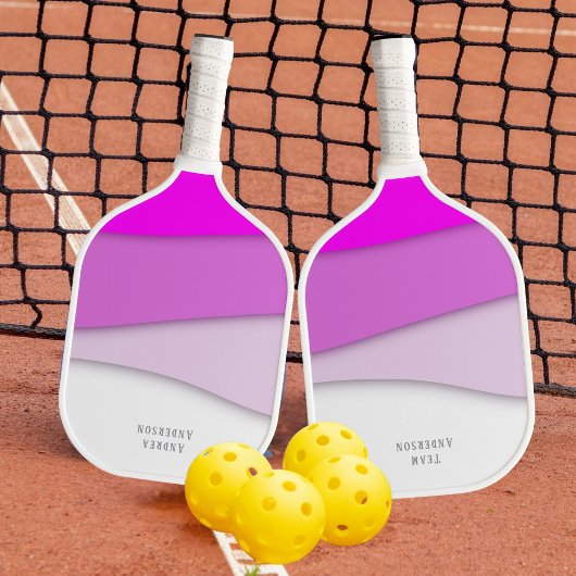 Pink Waves personalisieren Pickleball Schläger