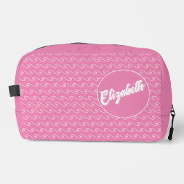 Pink Waves Personalized Dopp Kit Waschbeutel