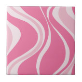 Pink Waves Tile Fliese (Vorderseite)