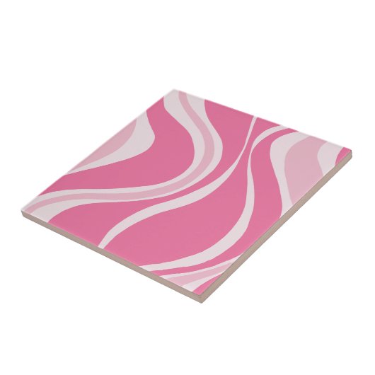 Pink Waves Tile Fliese (Seite)