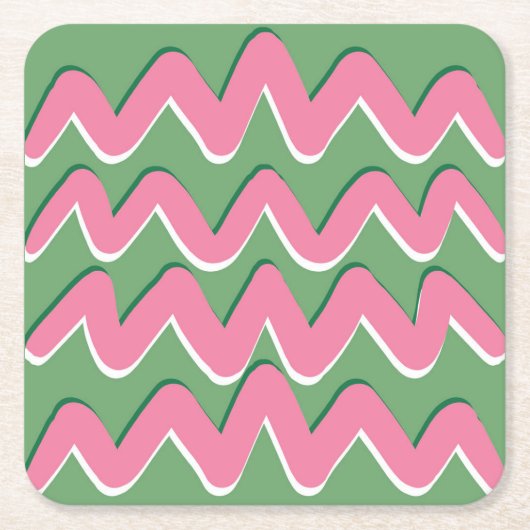 Pink Waves Untersetzer (Vorderseite)