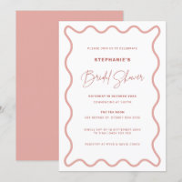 Pink Wavy Border Brautparty