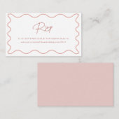 Pink Wavy Border Website UAWG Encryption Card Begleitkarte (Vorne/Hinten)