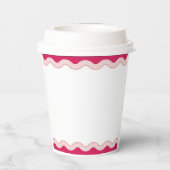 Pink Wavy Curvy Squiggly Girls 21. Geburtstag Pappbecher (Rückseite)