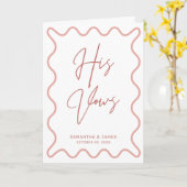 Pink Wavy grenzt ihre Stimmkarte Karte (Gelbe Blume)