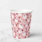 Pink Wavy Halloween Pappbecher (Rechts)
