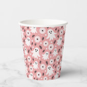 Pink Wavy Halloween Pappbecher (Vorderseite)