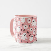 Pink Wavy Halloween Tasse (Vorderseite Links)
