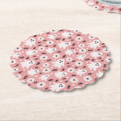 Pink Wavy Halloween Untersetzer (angewinkelt)