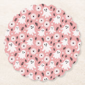 Pink Wavy Halloween Untersetzer (Vorderseite)