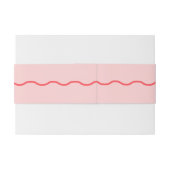Pink Wavy Retro Hochzeit Einladungsbanderole (Rückseitenbeispiel)