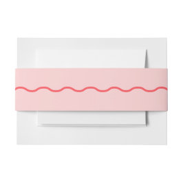 Pink Wavy Retro Hochzeit Einladungsbanderole