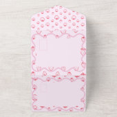 Pink Wavy Strawberry Berry Sweet Girl Baby Dusche All In One Einladung (Außenbereich)