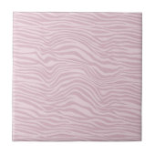 Pink Wavy Zebra Streifen Nahtloses Muster Fliese (Vorderseite)