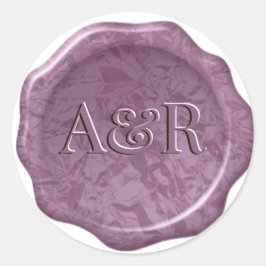 Pink Wax Siegel Sticker Monogramm,