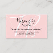 Pink Waxen Nachsorge zwölf Ratschläge Visitenkarte (Vorderseite)