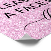 Pink Wear Face Maske Beauty Salon Covid-19 Poster (Ecke)