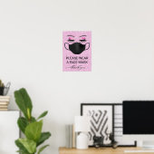 Pink Wear Face Maske Beauty Salon Covid-19 Poster (Heimbüro)
