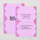 Pink Weave RSVP Karte (Vorne/Hinten)