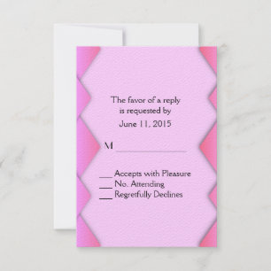 Pink Weave RSVP Karte