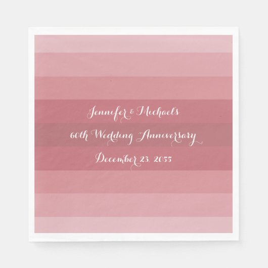Pink Wedding Anniversary Party Brautparty Paper Serviette (Vorderseite)