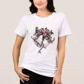 Pink Wedding Bells Personal Back Tri-Blend Shirt (Vorderseite)