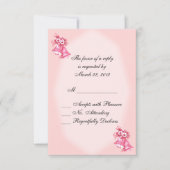 Pink Wedding Bells UAWG RSVP Karte (Vorderseite)