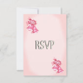 Pink Wedding Bells UAWG RSVP Karte (Rückseite)