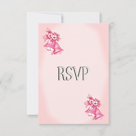 Pink Wedding Bells UAWG RSVP Karte (Rückseite)