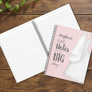 Pink Wedding Bridal Notes Personalisiert Notizblock
