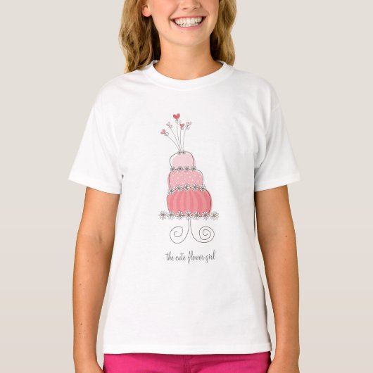Pink Wedding Cake Fun Custom Your Own T - Shirt (Vorderseite)