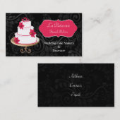 Pink Wedding Cake Macher Visitenkarten Visitenkarte (Vorne/Hinten)