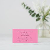 Pink Wedding Card Begleitkarte (Stehend Vorderseite)