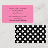 Pink Wedding Card Begleitkarte (Vorne/Hinten)