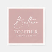 Pink Wedding Cocktail Napkins Serviette (Vorderseite)