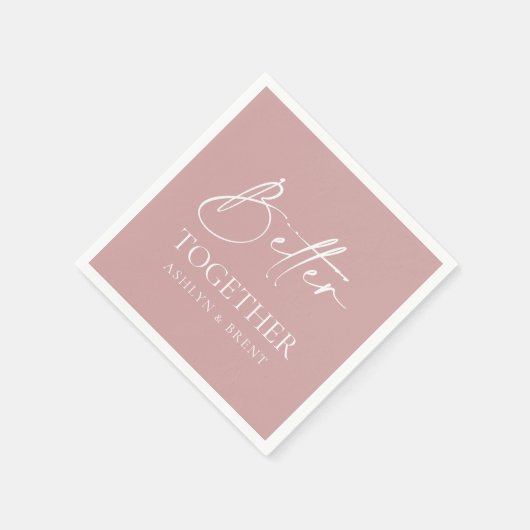 Pink Wedding Cocktail Napkins Serviette (Ecke)