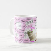 Pink Wedding Coffee Cup Tasse (Vorderseite Links)