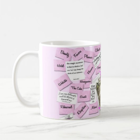 Pink Wedding Coffee Cup Tasse (Links)