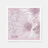 Pink Wedding Daisy Bouquet Serviette (Vorderseite)