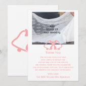 Pink Wedding danke Ihnen Kartenglocken und -band (Vorne/Hinten)