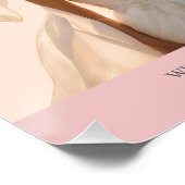 Pink Wedding Elegant Brides Love Romance Bride-to- Poster (Ecke)