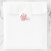 Pink Wedding Gift Pile Runder Aufkleber (Tasche)